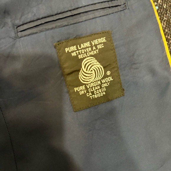 Vintage Scotland Wool Tweed Mens Gray Brown Sport Coat Blazer Jacket 42R - Picture 7 of 16